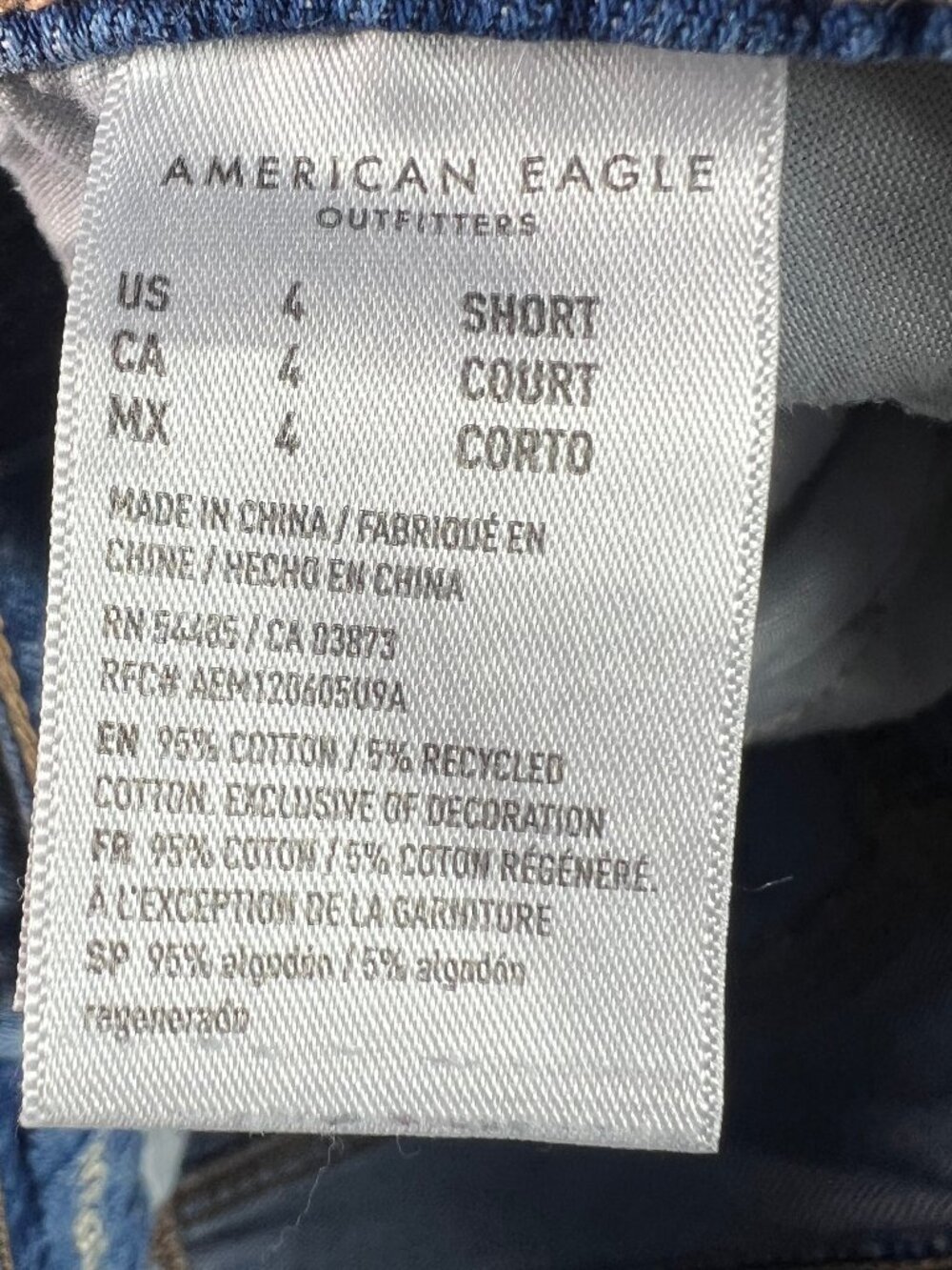 American Eagle Jeans Women's 28x27* Baggy Skater Blue Distressed Denim Tag 4S - Picture 9 of 16